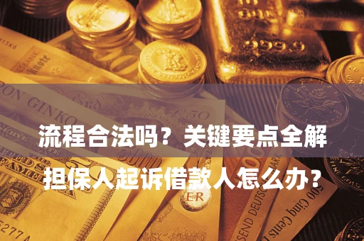 济南

担保人起诉借款人怎么办？流程合法吗？关键要点全解析