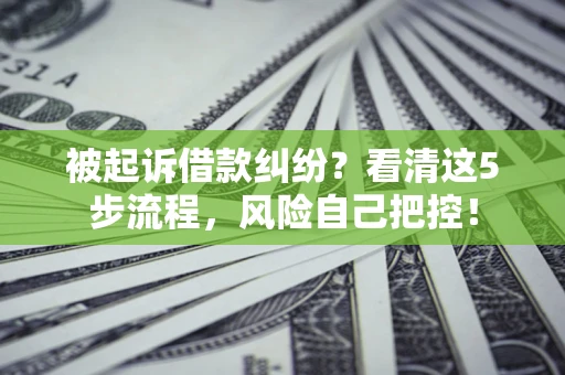 济南被起诉借款纠纷？看清这5步流程，风险自己把控！