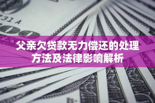 济南父亲欠贷款无力偿还的处理方法及法律影响解析